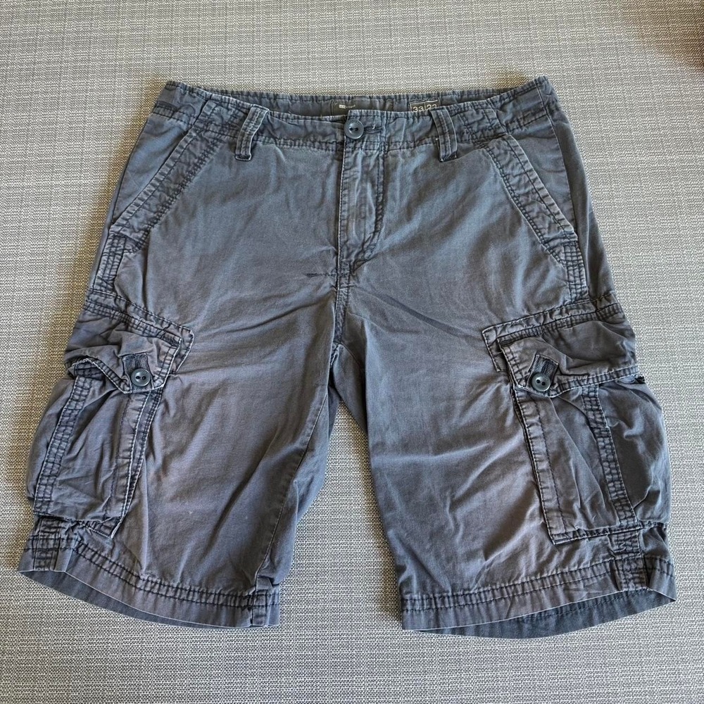 Union gray cargo shorts men's size 33x23